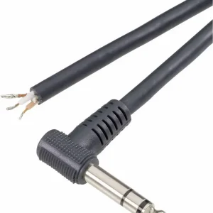 Cablu audio/NF cu jack 6,35 mm, stereo, în unghi, 1,8 m, 1101058 BKL Electronic Lichidare de stoc