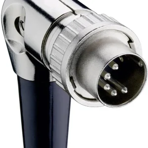 Plată securizată Conector DIN tată în unghi 5 pini argintiu Lumberg 0134 05