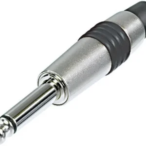 Nu rata Jack 6,35 mm, mufă tată, mono, drept, inel colorat, Rean NYS 224C-2