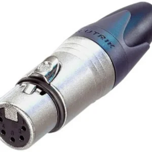 Conector XLR mamă drept 5 pini argintiu Neutrik NC5FXX Discount