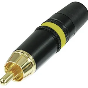 Mufă tată RCA 2 pini negru, galben Rean AV NYS373-4 Discount
