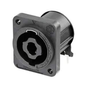 Conector de panou pentru difuzor soclu, contacte în unghi 4 pini negru Neutrik NL4MDXX-H-3 Doar azi