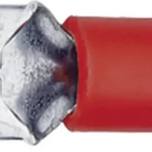Preț promoțional Conector plat izolat, alamă cositorită, parţial izolat PVC, roşu, 4,8 x 0,8 mm, secţiune: 0,5 - 1,0 mm², roşu