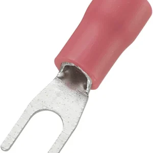 Super ofertă Papuc cu furcă, filet M3, max. 1.50 mm², Ø 3.2 mm, parțial izolat, roşu, 100 buc., Tru Components