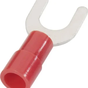 Papuc cu furcă 0.50 mm² 1 mm² filet M3 parțial izolat roșu Cimco 180120 Cel mai vândut