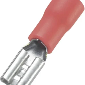 Conector plat mamă cu papuc parţial izolat, roşu, 0.50 - 1.50 mm², 2.8 x 0.5 mm, 100 buc., Tru Components Retur gratuit