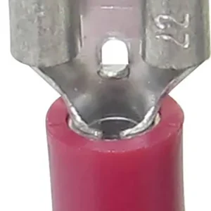 Conector plat mamă cu papuc parţial izolat, roşu, 0.50 - 1.50 mm², 6.3 x 0.8 mm, 180°, Tru Components Ofertă