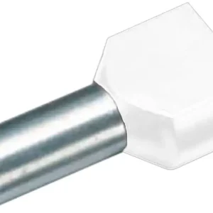 Pin terminal dublu 0.75 mm² parțial izolat alb 100 buc. Vogt Verbindungstechnik 460208D Expediere rapidă