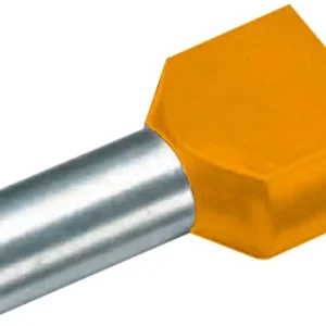 Ofertă limitată Pin terminal dublu 0.5 mm² parțial izolat portocaliu 100 buc. Vogt Verbindungstechnik 460108D