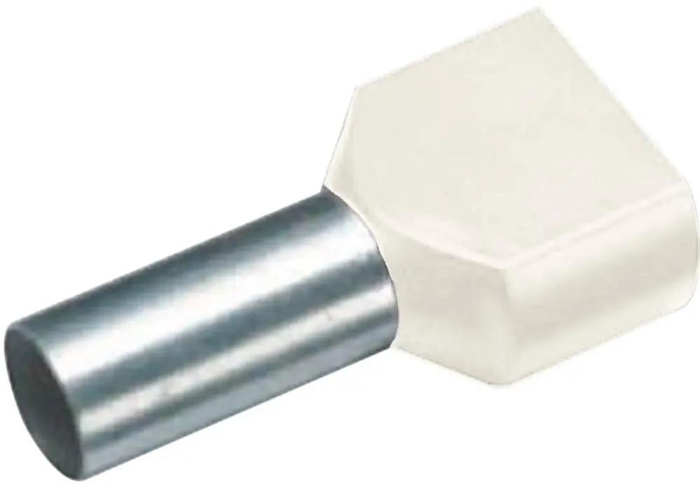 Pin terminal dublu 10 mm² parțial izolat fildeș 100 buc. Vogt Verbindungstechnik 460814D Preț mic