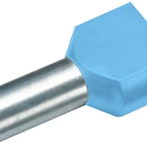 Lichidare de stoc Pin terminal dublu 0.75 mm² parțial izolat albastru 100 buc. Vogt Verbindungstechnik 470208D