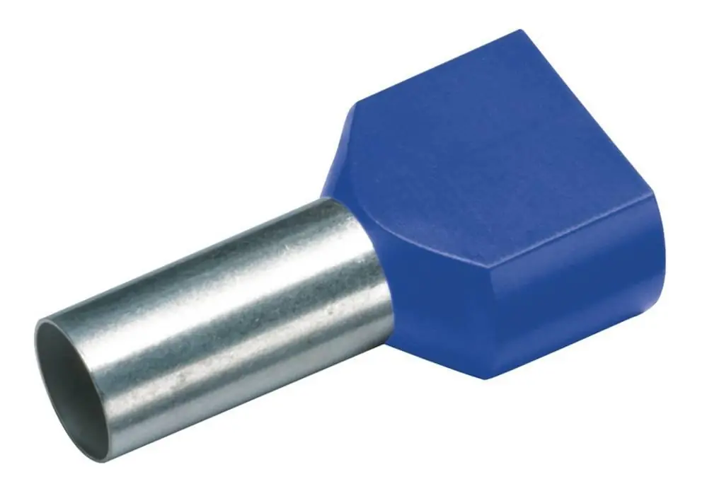 Pin terminal dublu 0.75 mm² parțial izolat albastru 100 buc. Cimco 18 2404 Reducere specială