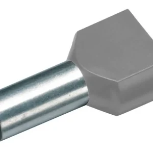 Pin terminal dublu 2.5 mm² parțial izolat gri 100 buc. Cimco 18 2414 Ultima șansă