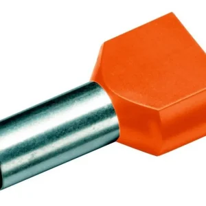 Reducere extra Pin terminal dublu 4 mm² parțial izolat portocaliu 100 buc. Cimco 18 2418