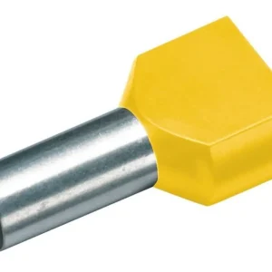 Bestseller Pin terminal dublu 1 mm² parțial izolat galben 100 buc. Cimco 18 2436