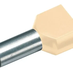 Preț mic Pin terminal dublu 10 mm² parțial izolat fildeș 100 buc. Cimco 18 2452
