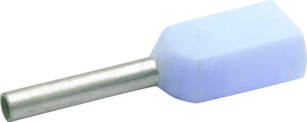 Pin terminal dublu 0.34 mm² parțial izolat turcoaz 1000 buc. Klauke 8688 Calitate înaltă