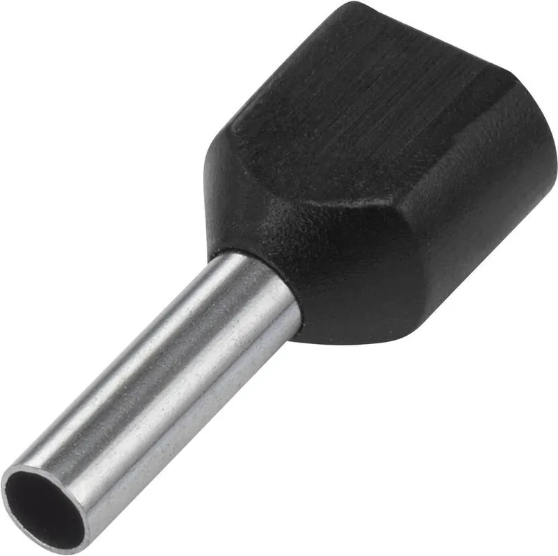 Pin terminal dublu 1.50 mm² parțial izolat negru 100 buc. Tru Components 1091321 Reducere extra