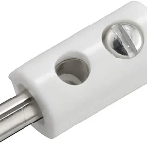 Cel mai vândut Mufă banană miniatură 2.6 mm alb 1 buc. Kahlert Licht