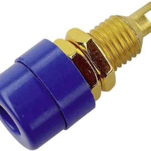 Soclu banană 4 mm albastru 1 buc. SKS Hirschmann BIL 20 Au Retur ușor