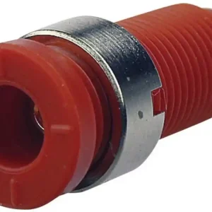 Transport gratuit Soclu banană cu contact de protecție 2 mm roșu 1 buc. SKS Hirschmann MSEB 2630 S 1,9 Au