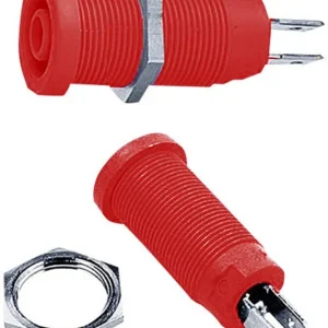 Preferatul clienților Soclu banană cu contact de protecție 4 mm roșu 1 buc. Stäubli XEB-1R