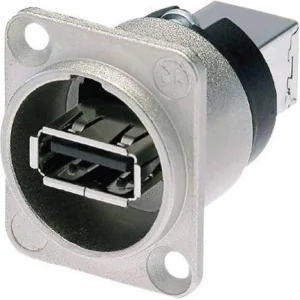 Adaptor USB 2.0 reversibil, soclu, NAUSB-W Neutrik, nichel Preț mic