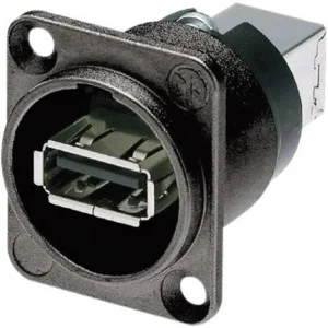 Plată securizată Soclu USB 2.0 reversibil, montaj încastrat Neutrik NAUSB-W-B