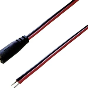 Livrare expres Cablu de alimentare DC fișă DC - cablu capete libere 5.5 mm 2.5 mm 2 m BKL Electronic 072018