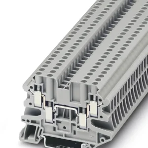 Bloc terminal de trecere 4 pini 0.14 mm² 4 mm² gri 50 buc. Phoenix Contact UT 2,5-QUATTRO 3044542 Preț mic