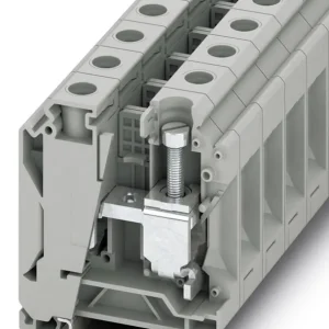 Bloc terminal de trecere 2 pini 10 mm² 35 mm² gri 50 buc. Phoenix Contact UK 35 N 3074130 Plată sigură