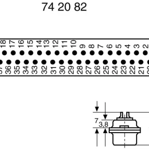 Conector D-SUB mamă 15 pini 180˚ Reducere