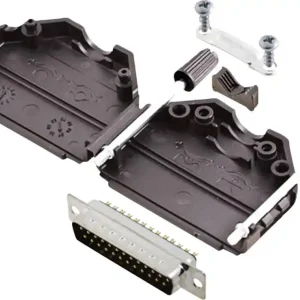 Calitate înaltă Set conector D-SUB tată 25 pini 180° encitech DPPK25-BK-DBP-K 6355-0001-03