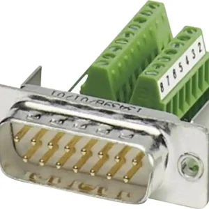 Disponibil imediat Conector D-SUB tată 15 pini 180° Phoenix Contact VS-15-ST-DSUB/16-MPT-0,5 1688078