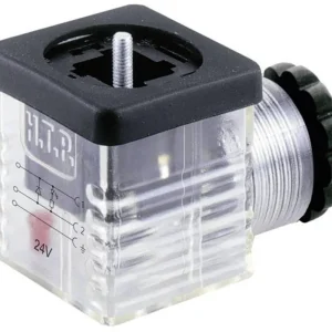 Conector supapă cu indicator led și diodă transparent pini 2 + PE HTP G1TU2DL1 Retur gratuit