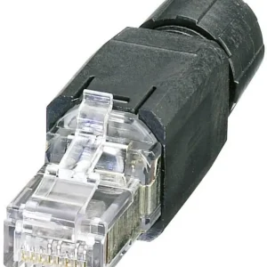 Conector RJ45 IP20 – CAT5e, 8 pini, VS-08-RJ45-5-Q/IP20 Phoenix Contact, negru Ultima șansă