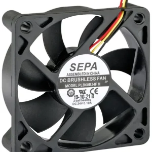 Ventilator axial 24 V/DC 27.6 m³/h (L x l x î) 60 x 60 x 15 mm SEPA PLB60B24FSE31A Premium