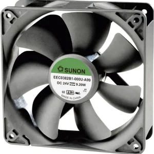 Ventilator axial 24 V/DC 234.4 m³/h (L x l x î) 120 x 120 x 38 mm Sunon EEC0382B1-A99 Lichidare de stoc