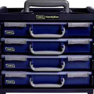 Calitate înaltă RAACO HandyBox 55x4 Cutie de depozitare portabilă cu 4 sertare (L x l x î) 376 x 265 x 310 mm