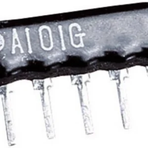 Reţea de rezistenţe Yageo „SIP" 4+1, RNL05AGB-1K, 1 kΩ, 0,125 W, 2 % Popular