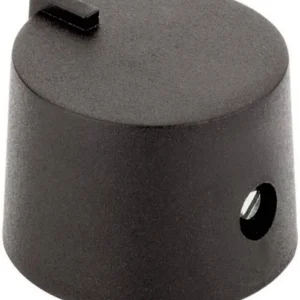 Premium Buton rotativ, Ø ax 6 mm, 17/6 mm, negru