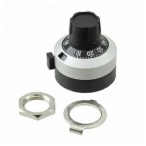 Disponibil imediat Buton rotativ crom (satinat) (Ø x î) 22.2 mm x 21.3 Bourns H-22-6A