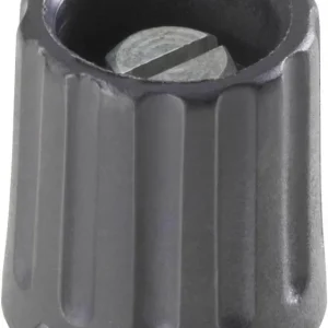TRU COMPONENTS 1557338 Buton rotativ pentru potențiometru negru (mat) (Ø x î) 15 mm x 16 mm Popular