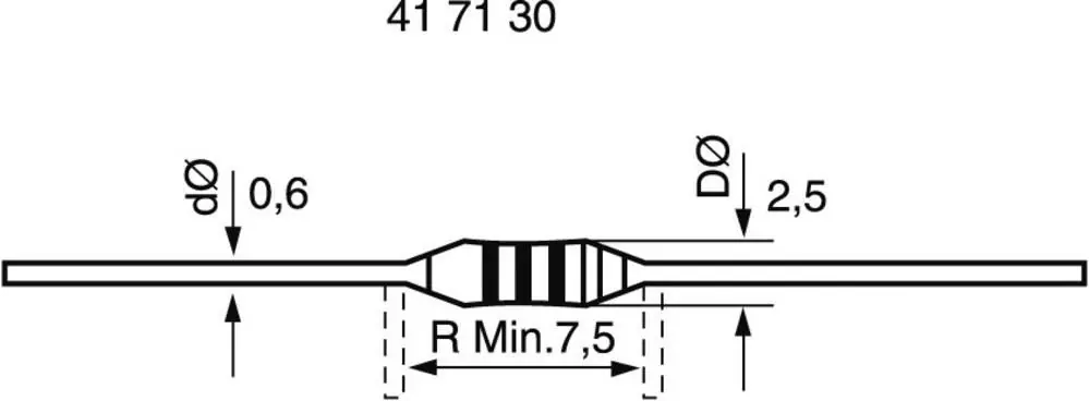 Rezistență cu peliculă metalică, 0207, axială, 0,51 Ω, 0,6 W, 1 buc. Cumpără online