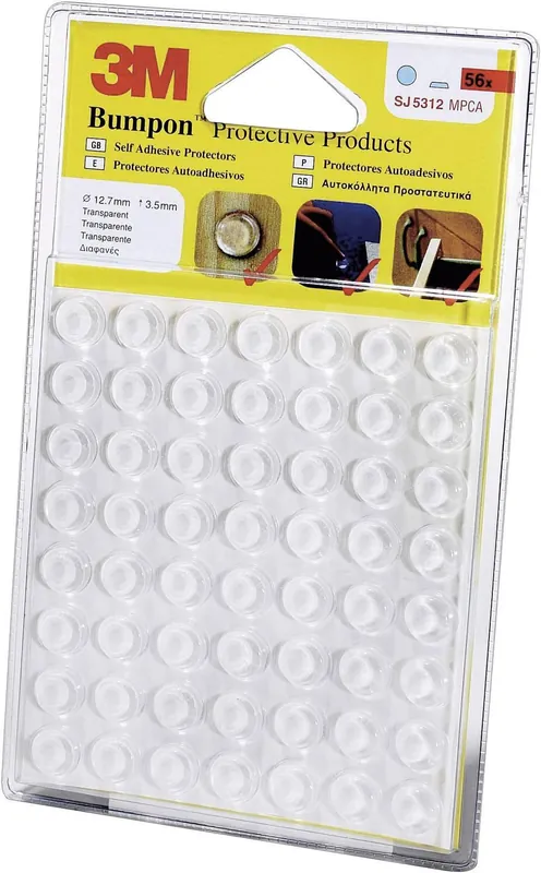 Mai ieftin Set amortizoare elastice Bumpon 3M, 12,7 x 3,5 mm, poliuretan transparent