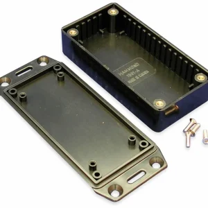 Carcasă euro ABS negru Hammond Electronics 1591AFLBK Plată sigură