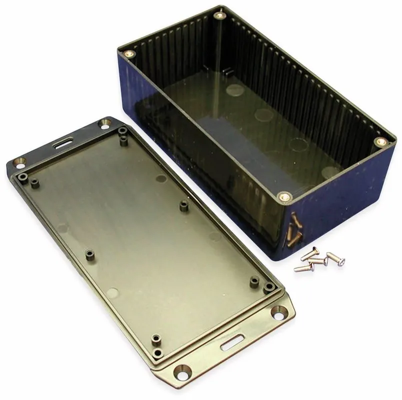 Disponibil imediat Carcasă euro ABS negru Hammond Electronics 1591DFLBK