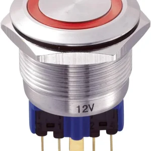 întrerupător 22 mm anti-vandalism, iluminare inelară, 250 V/AC 5 A Ieftin