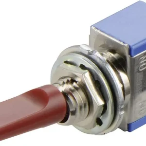 întrerupător basculant MIYAMA cu manetă plată, miniatură, MS 500 F-MF SILVER 2 x ON/ON 250 V/AC 3 A Chilipir