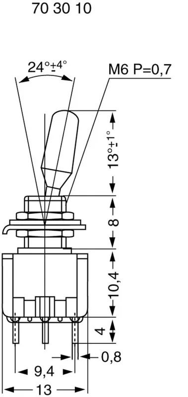 Livrare rapidă întrerupător basculant miniatură MIYAMA, MS 500-BC-J 2 x (ON)/OFF/(ON) 125 V/AC 6 A